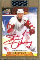 Steve Yzerman [Red Ink] Hockey Cards 2020 Upper Deck Clear Cut Canvas Signatures Prices