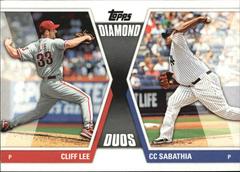 Cliff Lee, CC Sabathia Baseball Cards 2011 Topps Diamond Duos Prices