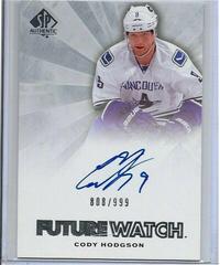 Cody Hodgson [Autograph] #224 Hockey Cards 2011 SP Authentic Prices