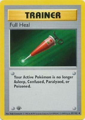 Full Heal 1st Edition 82 Prices Pokemon Base Set Pokemon Cards