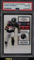 Andre Johnson #37 Football Cards 2010 Playoff Contenders Prices