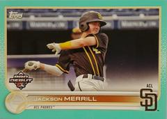 Jackson Merrill [Aqua Refractor] Baseball Cards 2022 Topps Pro Debut Chrome Prices