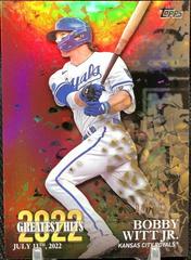 Bobby Witt Jr. [Red] Baseball Cards 2023 Topps 2022 Greatest Hits Prices