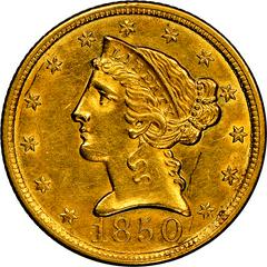 1850 Coins Liberty Head Half Eagle Prices