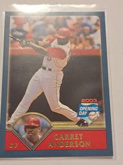 Garret Anderson #58 Baseball Cards 2003 Topps Opening Day Prices