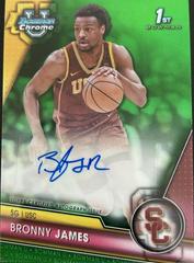 Bronny James [Green] #BCPA-BJ Basketball Cards 2023 Bowman Chrome University Prospects Autographs Prices