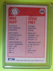 Reverse | M Huff, S Frey Baseball Cards 1990 Fleer
