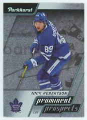 Nick Robertson Hockey Cards 2020 Parkhurst Prominent Prospects Prices