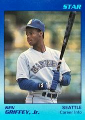 Ken Griffey Jr. [Career Info White Back] #3 Baseball Cards 1989 Star Griffey Jr Prices