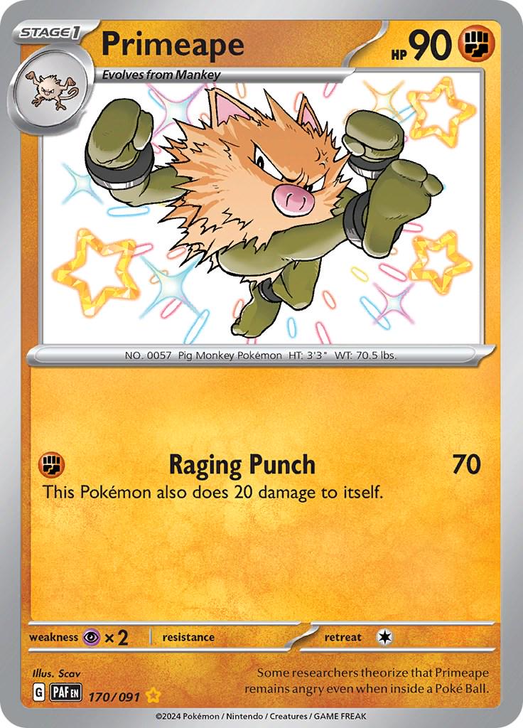 Primeape #170 Pokemon Paldean Fates