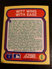 Witt Wins With Ease Baseball Cards 1988 Score Magic Motion Great Moments in Baseball Prices