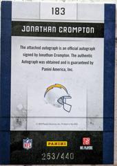 Back | Jonathan Crompton Football Cards 2010 Panini Threads