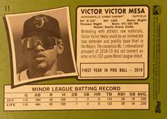 Rear | Victor Victor Mesa Baseball Cards 2020 Topps Heritage Minor League