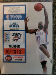 James Harden [Season Ticket] #30 Basketball Cards 2011 Panini Elite Prices