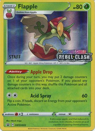 Psa 10 Pokemon good Flapple SWSH022 Prerelease Promo Staff