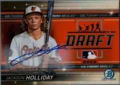 Jackson Holliday [Autograph] Baseball Cards 2022 Bowman Draft Night Prices