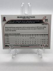 Back Of Card | Shohei Ohtani Baseball Cards 2022 Topps