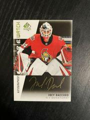Joey Daccord [Autograph Black] Hockey Cards 2019 SP Authentic Prices