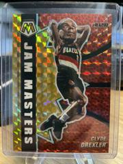 Clyde Drexler [Reactive Yellow] Basketball Cards 2020 Panini Mosaic Jam Masters Prices