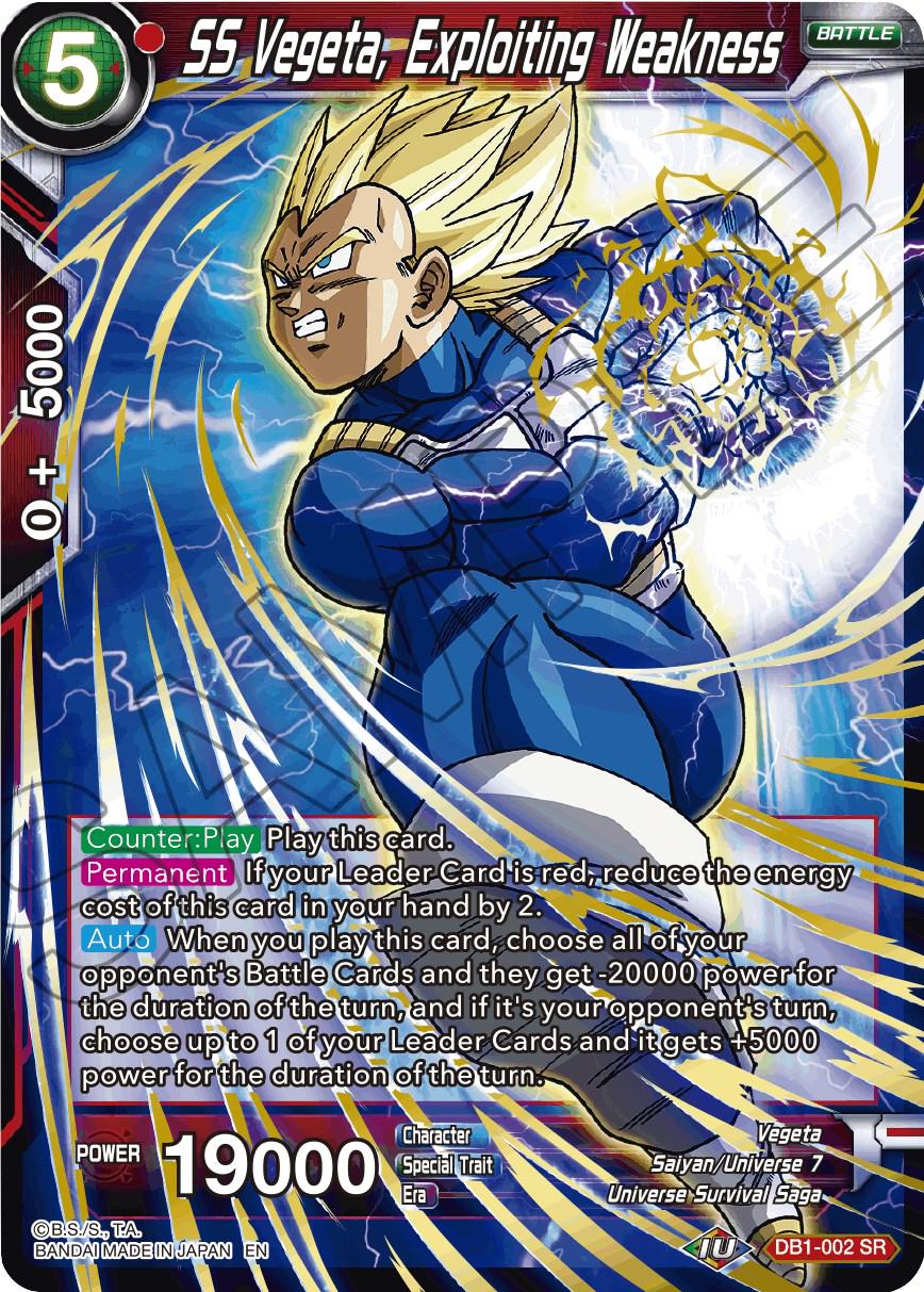 SS Vegeta, Exploiting Weakness [Reprint] DB1-002 Dragon Ball Super Battle Evolution Booster