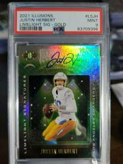 Justin Herbert [Gold] #LS-JH Football Cards 2021 Panini Illusions Limelight Signatures Prices