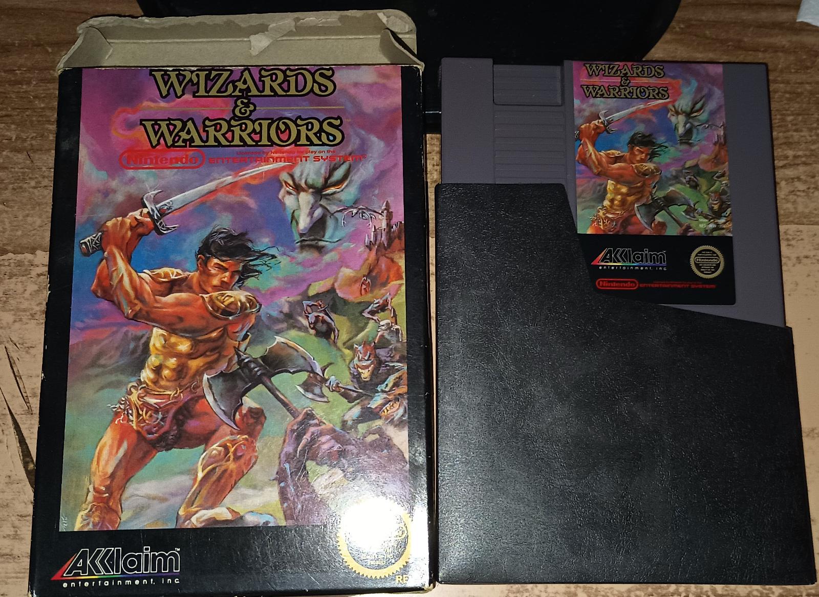 Wizards and Warriors Item, Box, and Manual NES