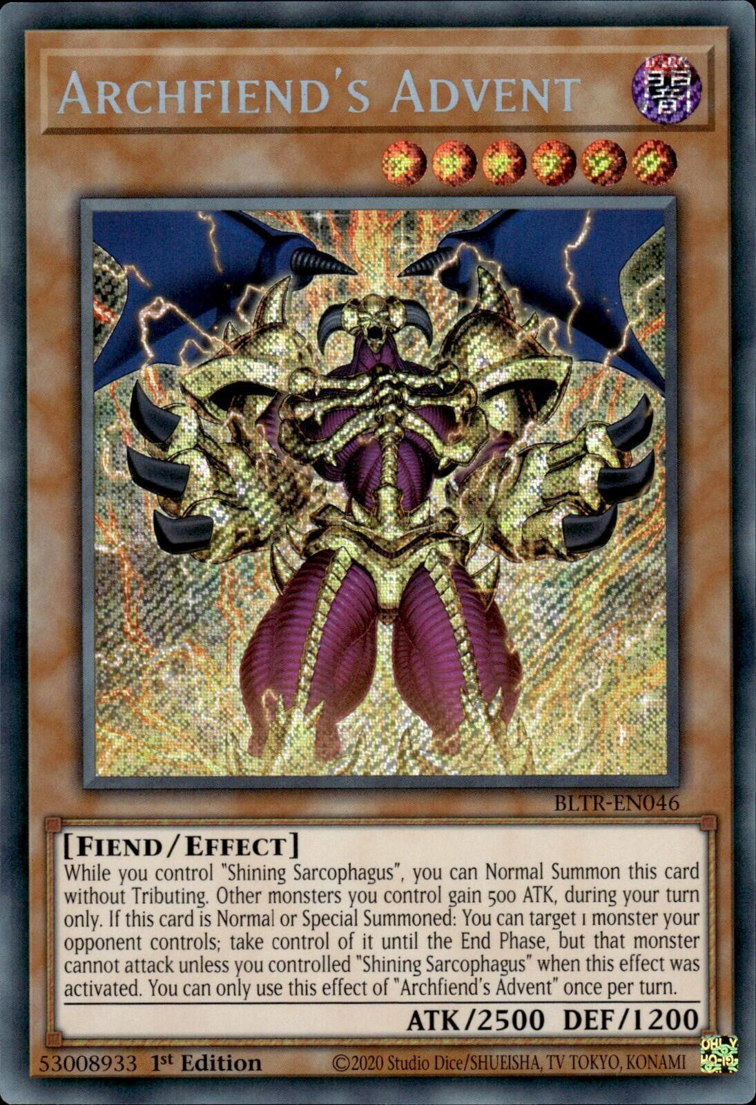 Archfiend's Advent BLTR-EN046 YuGiOh Battles of Legend: Terminal Revenge