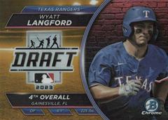 Wyatt Langford [Gold] #BDN-9 Baseball Cards 2023 Bowman Draft Night Prices