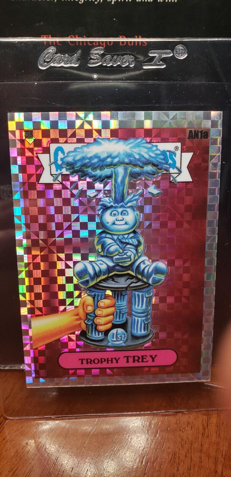 TROPHY TREY [XFractor] #AN1a 2021 Garbage Pail Kids Chrome