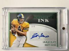 Brett Favre [Emerald] #IN-BFA Football Cards 2022 Panini Immaculate Collegiate Ink Autographs Prices