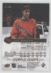 Back | Wayne Gretzky [Autograph] Hockey Cards 2020 SP Signature Edition Legends UD Canvas
