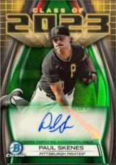 Paul Skenes [Green] #23A-PS Baseball Cards 2023 Bowman Draft Class of Autographs Prices