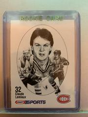 Front | Claude Lemieux [Box Back Perf. Gray Stock] Hockey Cards 1986 Kraft Drawings