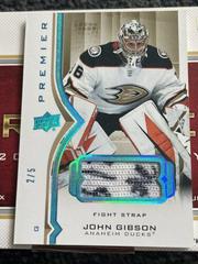 John Gibson [Fight Strap] Hockey Cards 2020 Upper Deck Premier Prices
