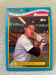 Todd Benzinger Baseball Cards 1988 Topps Toys R US Rookies Prices