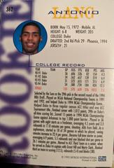 Card Back | Antonio Lang Basketball Cards 1994 Hoops