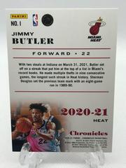 Back Of Card | Jimmy Butler Basketball Cards 2020 Panini Chronicles