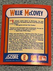 Willie McCovey Baseball Cards 1990 Score the MVP's Prices