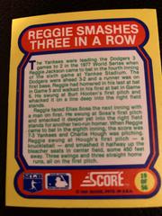 Reggie Smashes Three In A Row Baseball Cards 1988 Score Magic Motion Great Moments in Baseball Prices