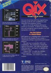 Qix - Back | Qix NES