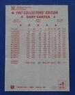 Back | Gary Carter Baseball Cards 1987 Ralston Purina