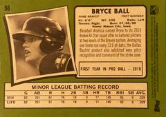 Rear | Bryce Ball Baseball Cards 2020 Topps Heritage Minor League
