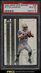 Peyton Manning #33 Football Cards 2000 Upper Deck Graded Prices