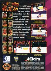 WWF Raw - Back | WWF Raw Sega Game Gear