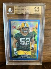 Clay Matthews [Blue Refractor] Football Cards 2009 Topps Chrome Prices