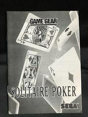 Solitaire Poker - Manual | Solitaire Poker Sega Game Gear