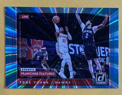 Trae Young [Teal Laser] Basketball Cards 2021 Panini Donruss Franchise Features Prices