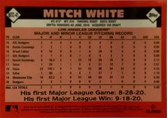 Rear | Mitch White Baseball Cards 2021 Topps Chrome 1986