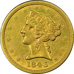 1843 O [LARGE LETTERS] Coins Liberty Head Half Eagle Prices