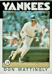 Don Mattingly [Blank Back] #180 Baseball Cards 1986 Topps Prices